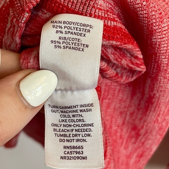 Zella Red Zeltek Slimfit Performer Quarter Zip Pullover, Size S - Picture 8 of 8